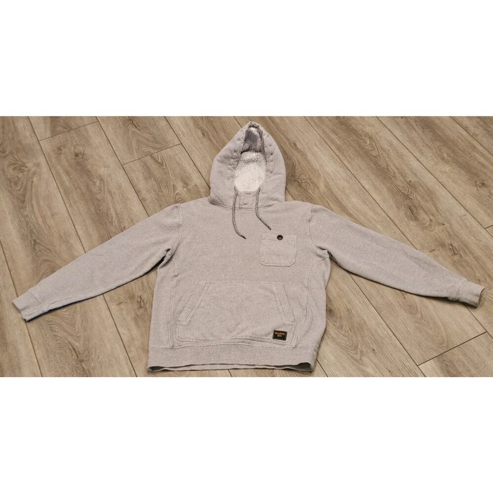 Billabong Woven Hoodie w/sherpa Lined Hood Sz L